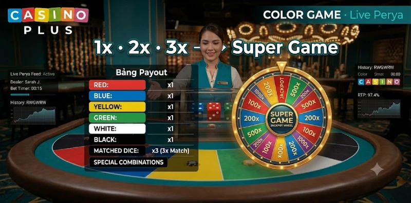Color Game Casino Plus payout super game jackpot wheel