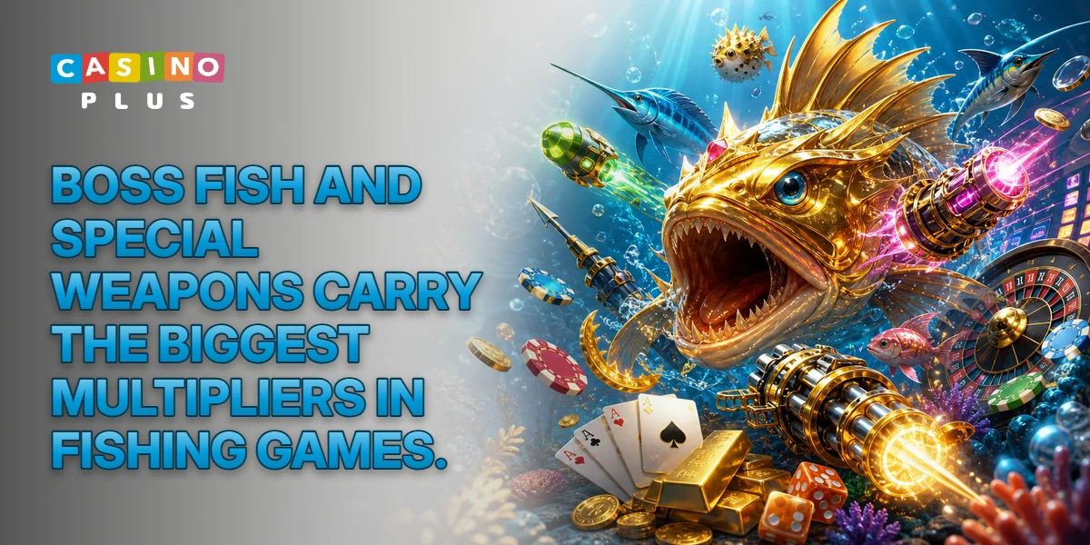 Casino Plus fishing boss fish multiplier special weapon