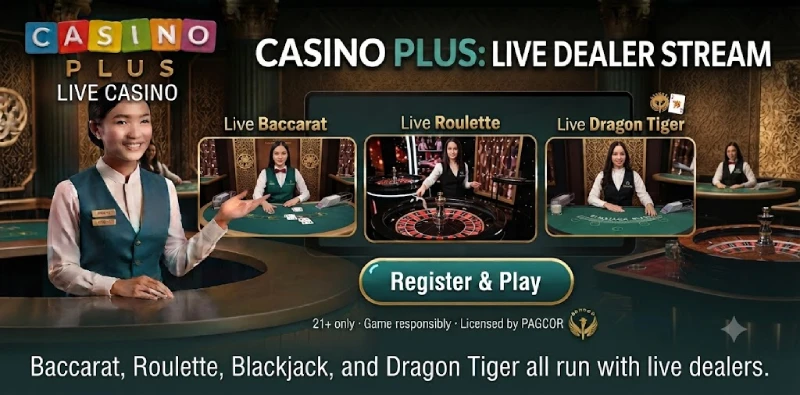 Casino Plus live casino tables Dragon Tiger Roulette Blackjack