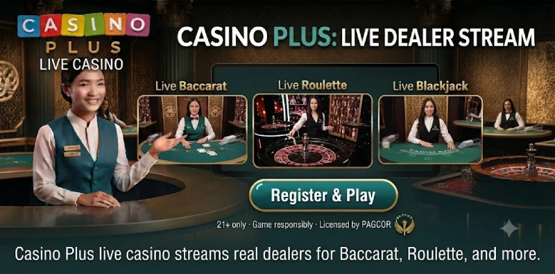 Casino Plus live casino real dealer Baccarat Roulette tables