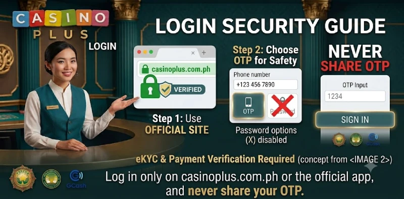Casino Plus login security official site OTP safety