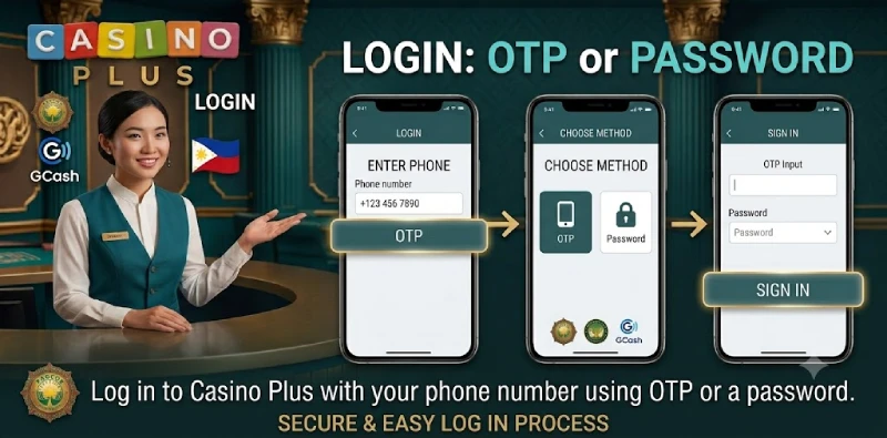 Casino Plus login phone OTP or password sign in