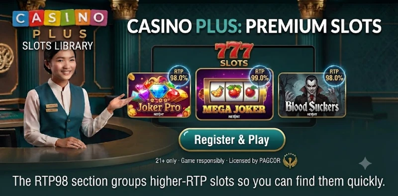 Casino Plus RTP98 higher RTP slots section