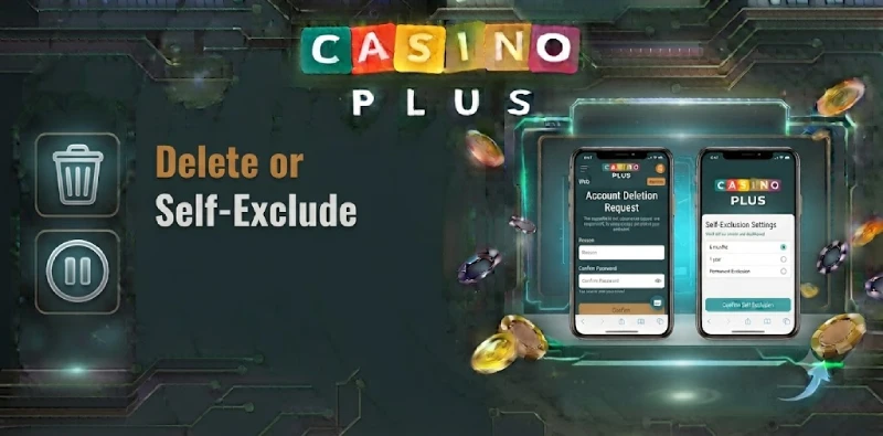 How to delete Casino Plus account or self-exclude
