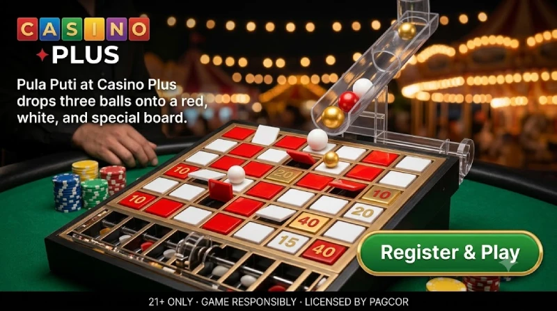 Pula Puti Casino Plus live red white perya board