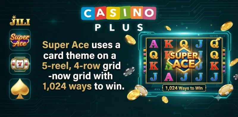 Super Ace JILI slot card theme reels gameplay