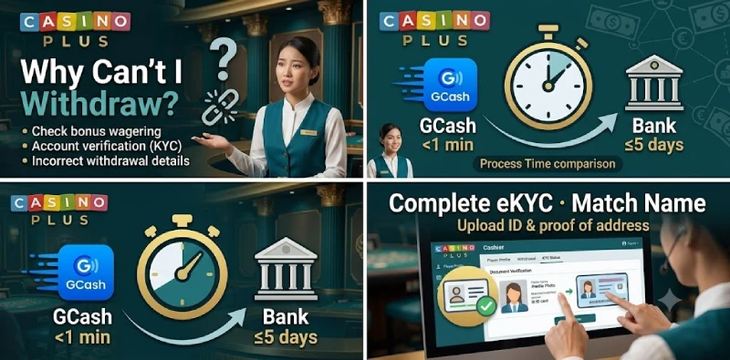 Casino Plus withdrawal hold eKYC name match fix